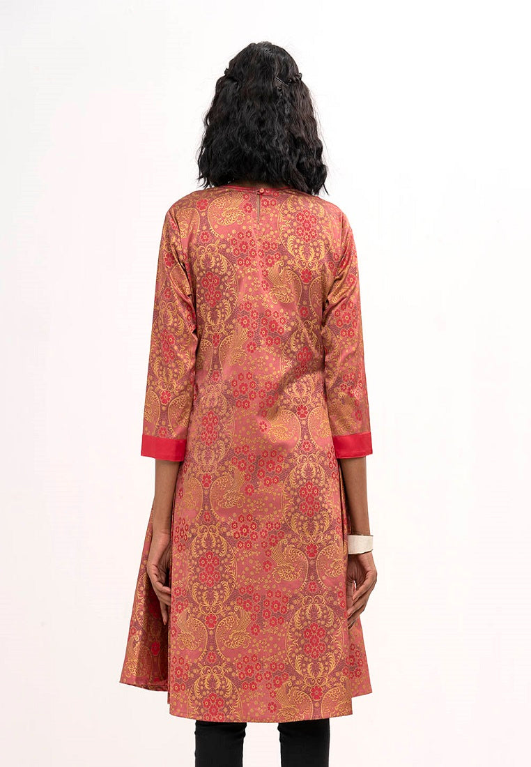 Peach Crepe rock Style Tunic image 2