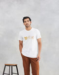 White Cotton Printed Tee