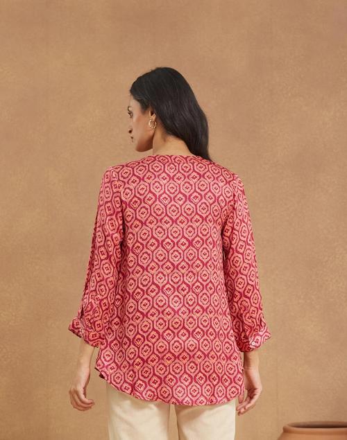 Pink Rayon Blend Tunic