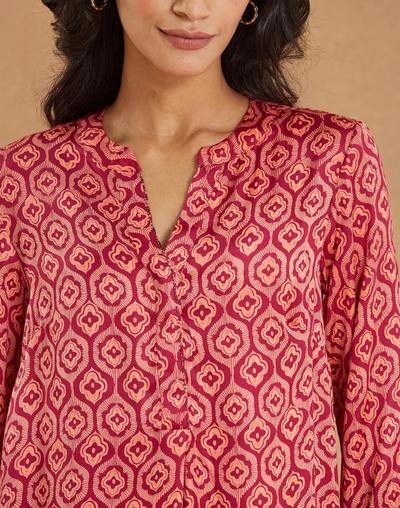 Pink Rayon Blend Tunic