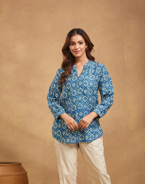 Green Rayon Blend Tunic