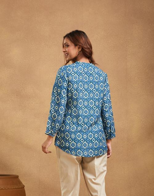 Green Rayon Blend Tunic