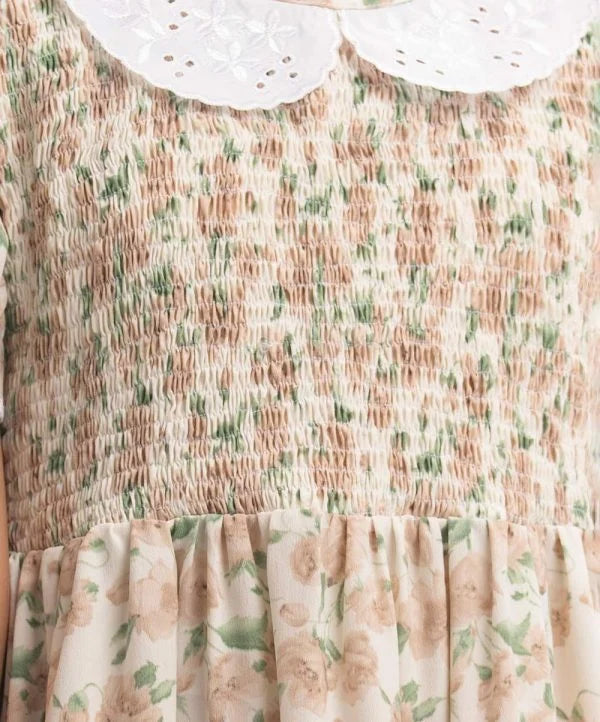 Printed Georgette Tiered Patterned Frock