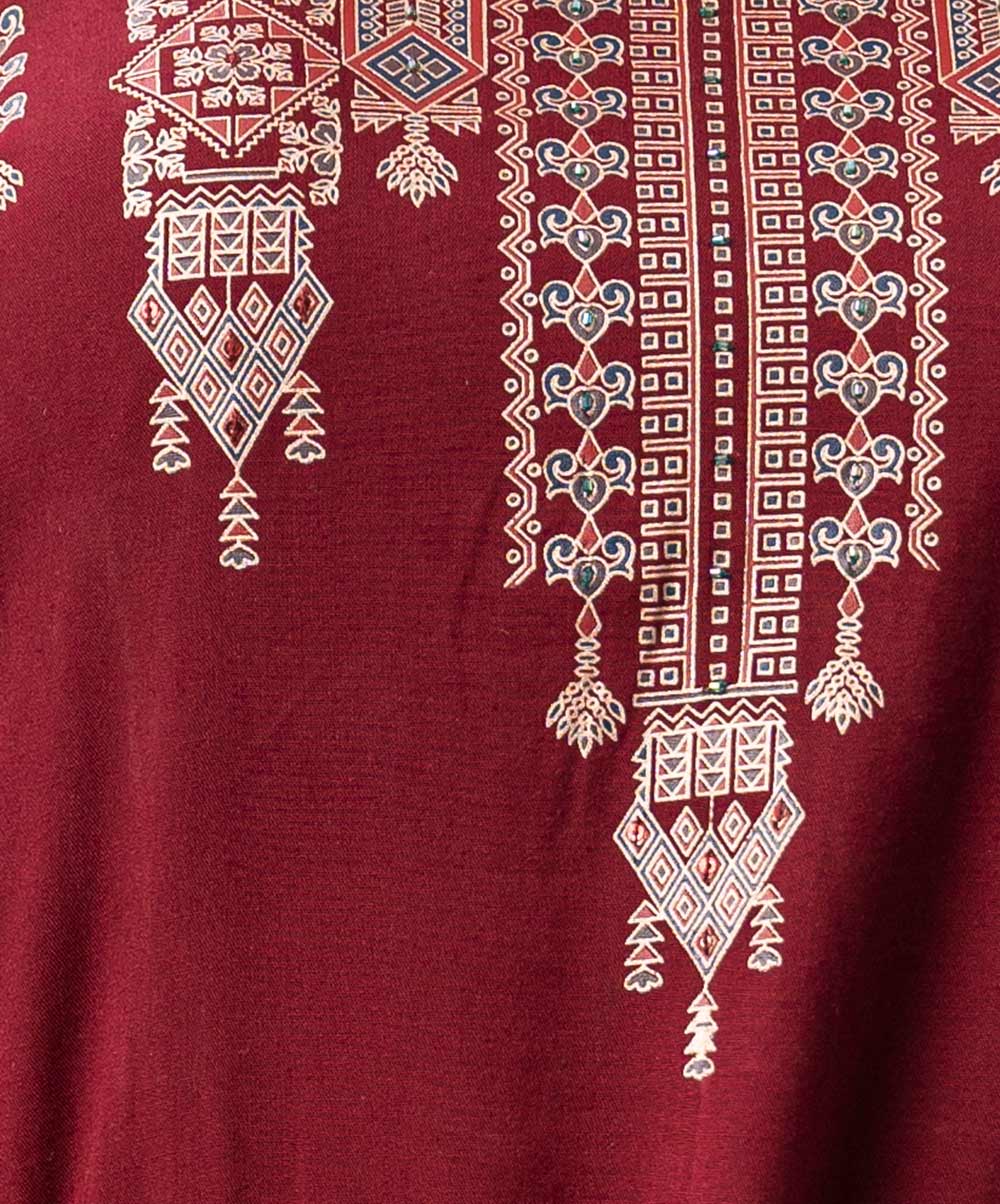 Maroon Women's Top-Bottom Set image 2
