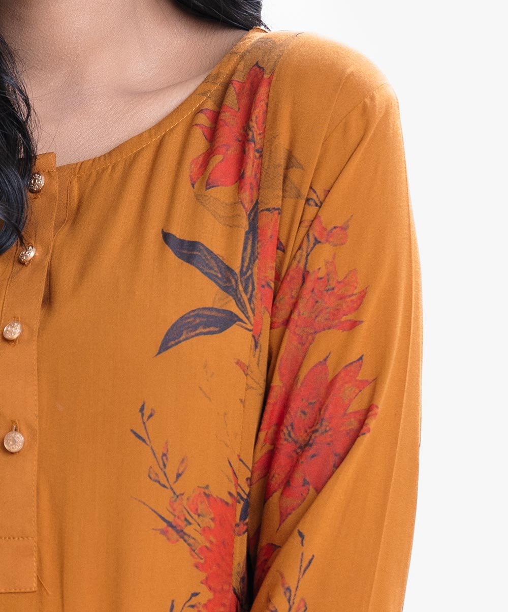 Women's Brown A-line Short Tunic image 3