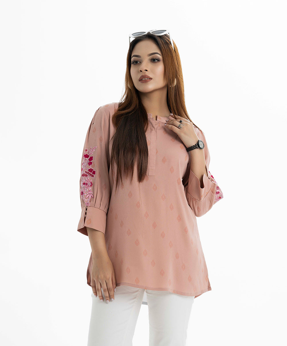 Woman's Short Dusty Pink Tunic image 1