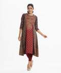 Maroon Combo Tunic with Shrug image 0