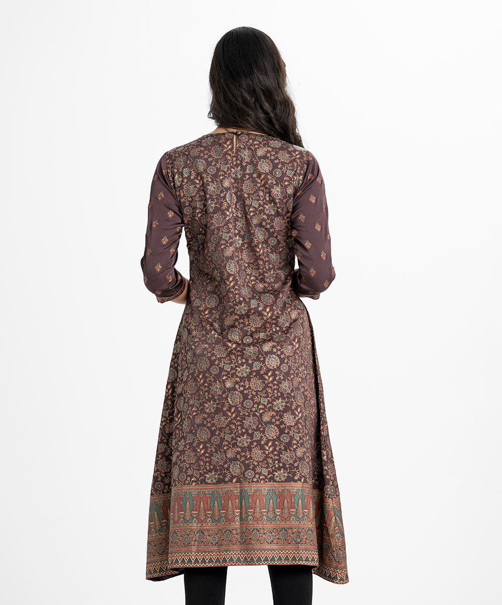 Maroon Combo Tunic with Shrug image 3