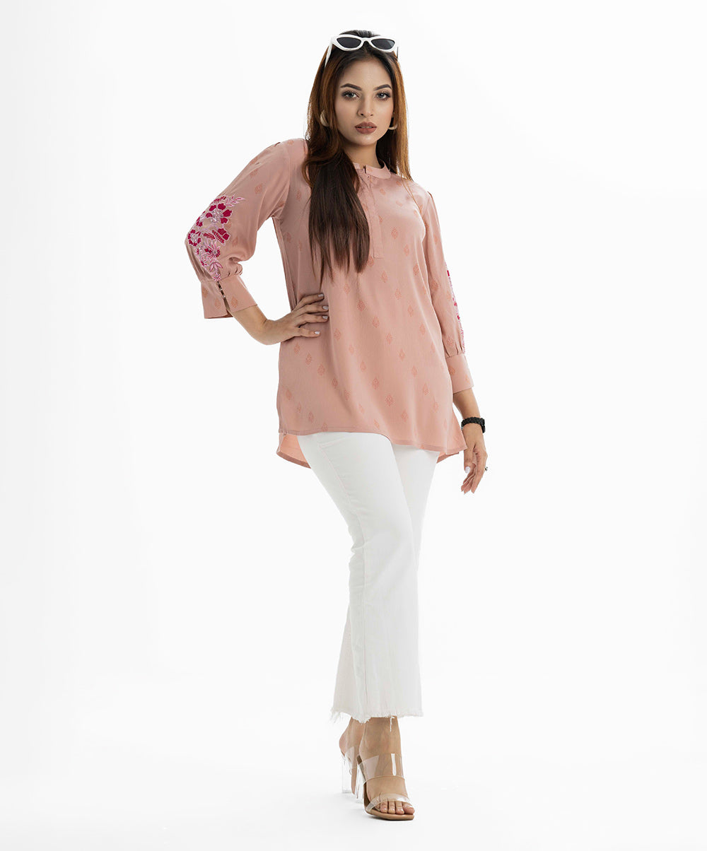 Woman's Short Dusty Pink Tunic image 0