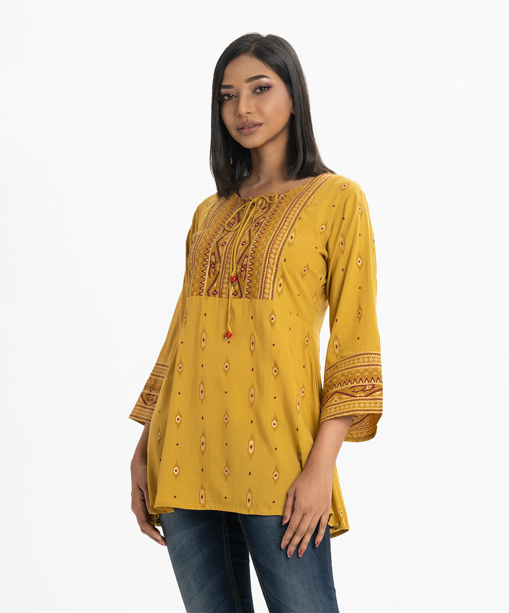 Women's Mustard A-Line Top image 1