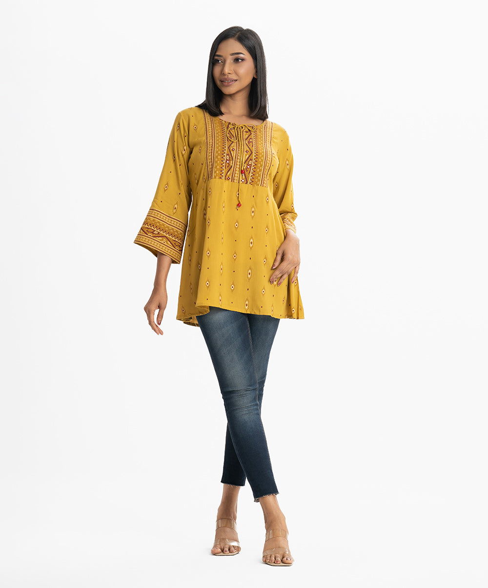 Women's Mustard A-Line Top image 0