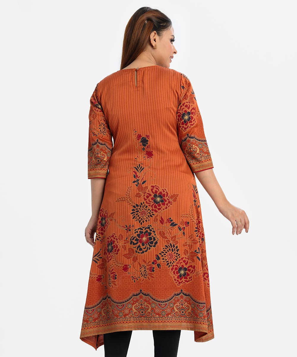 Women's Brown Long Trail Cut Tunic image 3