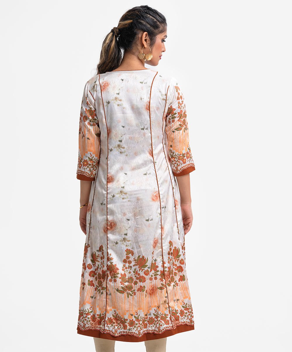 Off-white Jacquard A-line Long Tunic